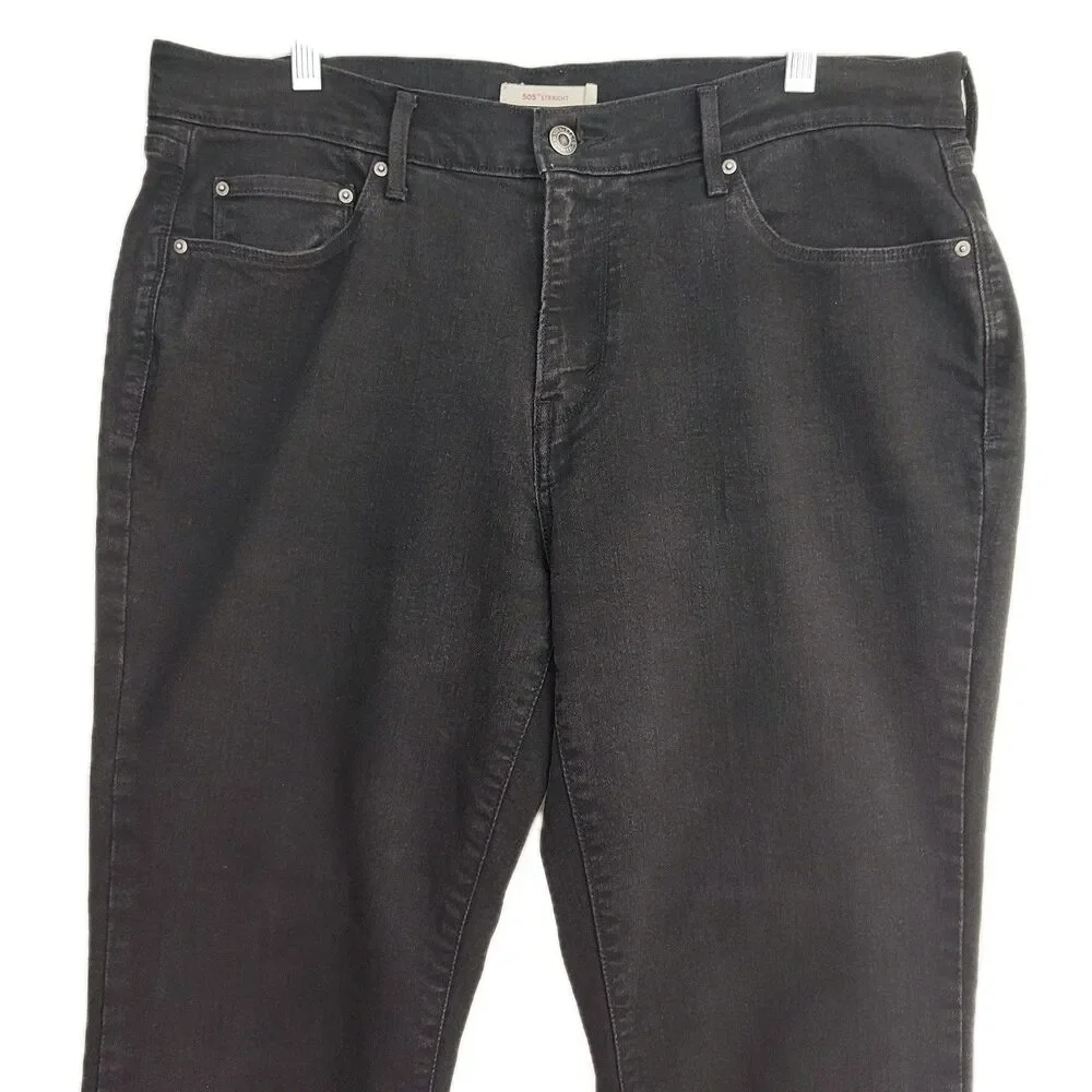 Levi's 505 Straight‎ Leg Women's Jeans, Size 32 x 32, Black
